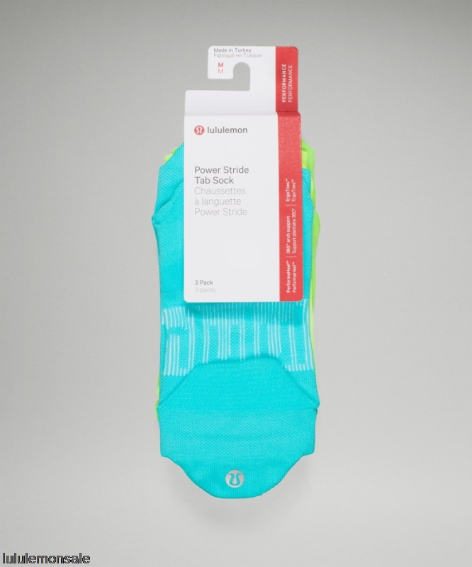 Lululemon Damen DELULU442 | Lululemon Deutschland Electric Türkis Power Stride Tab Sock 3 Pack